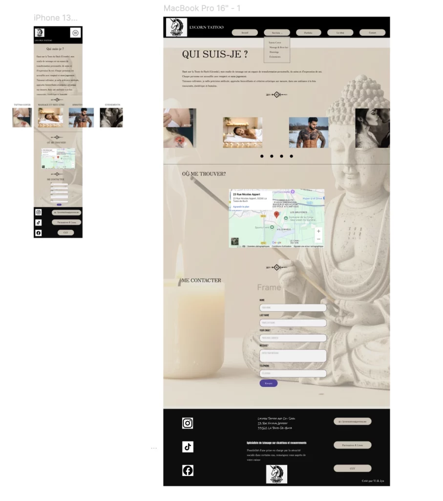 conception d'une maquette sur Figma pour la refonte d'un site